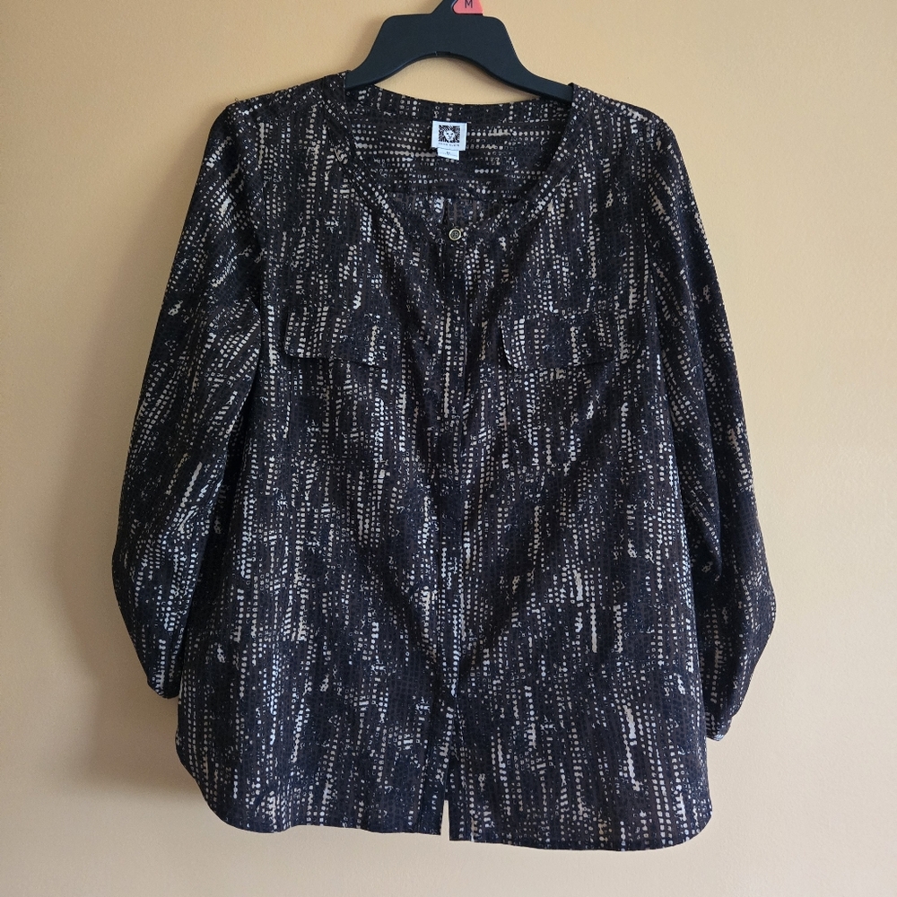 Anne Klein Matrix Pattern Top PTP=19"